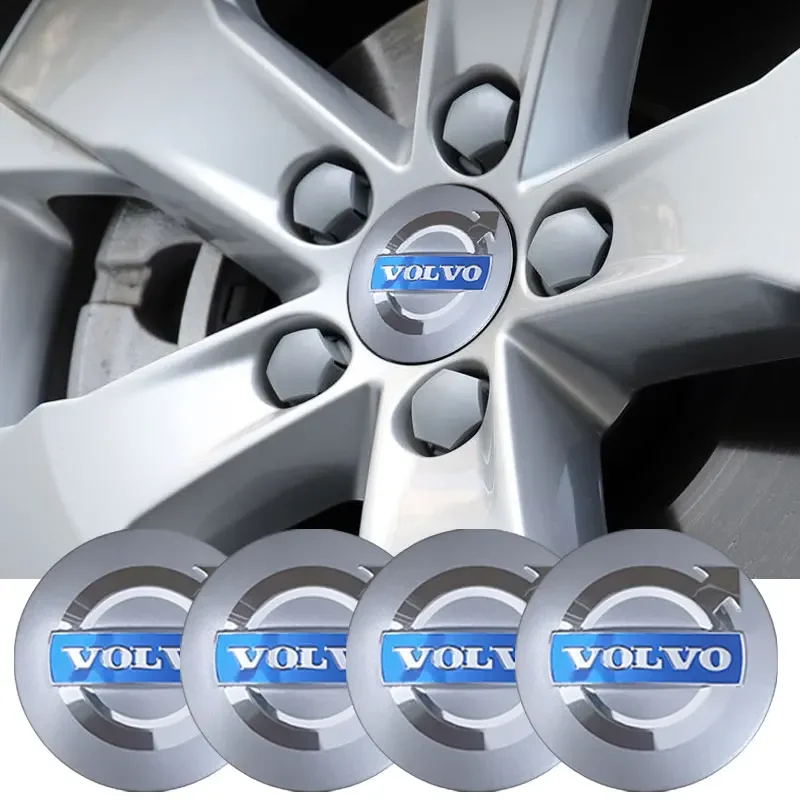 4pcs 56mm Car Wheel Center Cover Badge Stickers Hub Cap For Volvo XC90 S60 V40 XC60 S80 S40 V70 V50 S90 T6 V60 V90 XC40 XC70 C30