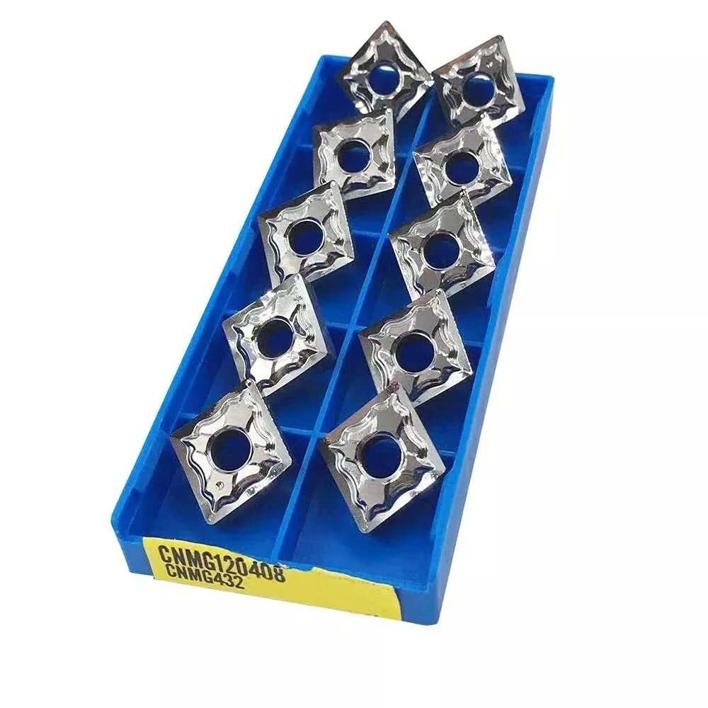 

CNMG120408HA Carbide Turning Inserts for Aluminum and Steel Pack of 10 Designed for Optimal Performance in Machining Tasks