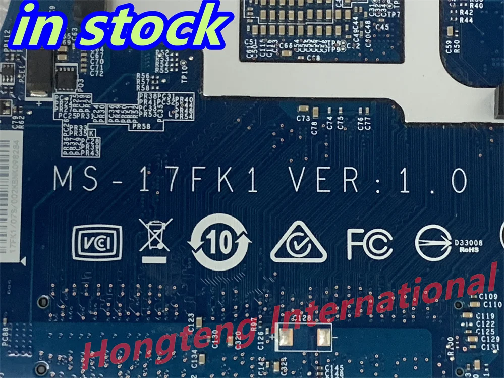 Originele ms-17fk1 Ver 1.0 voor MSI BRAVO 17 A4DDR Laptop Moederbord met R7-4800H Cpu RX5500M Test Ok