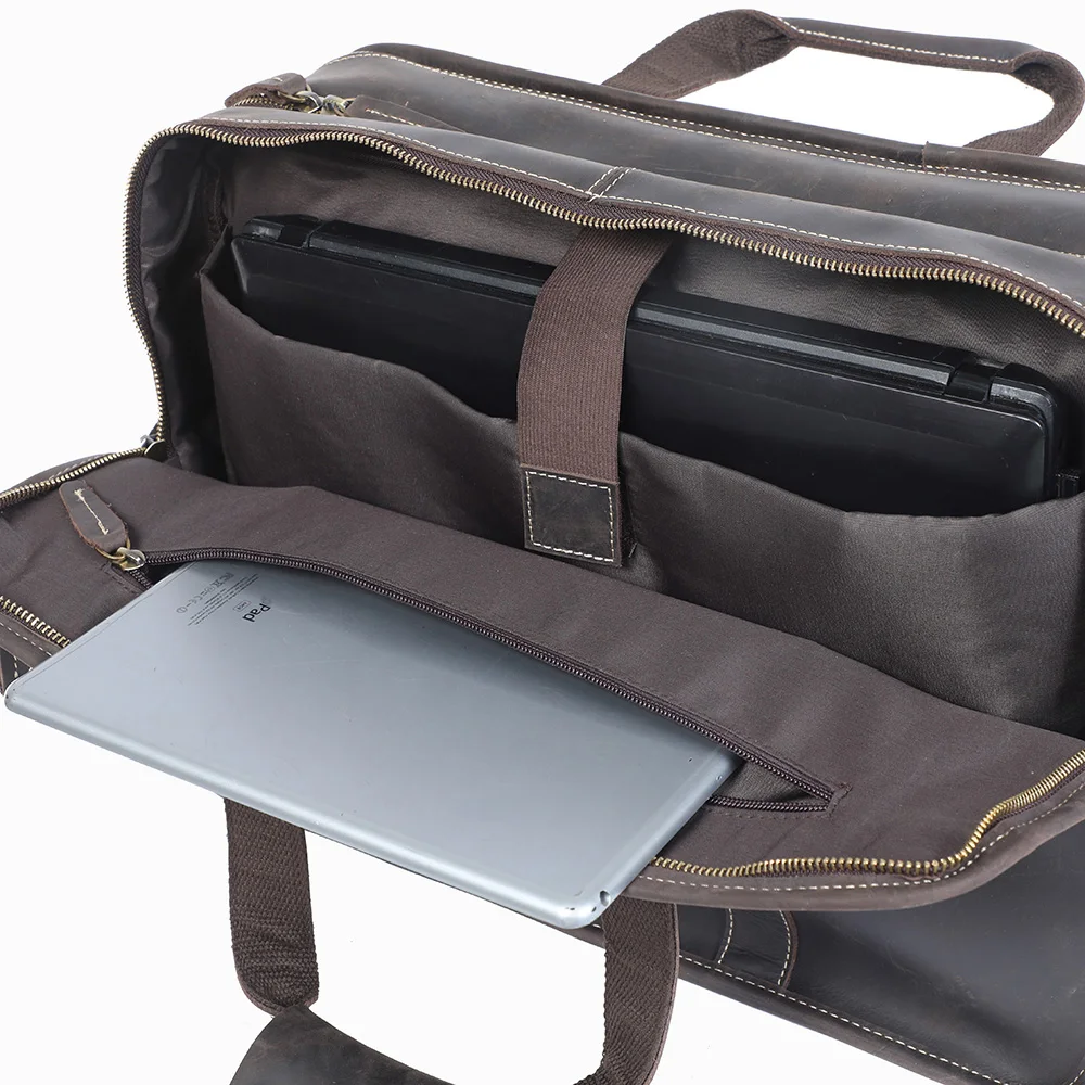 S.WORKER Premium Echtleder Business-Handtasche 16" Laptop Vintage Herren-Aktentasche für Arbeit & Reisen – Detail 21