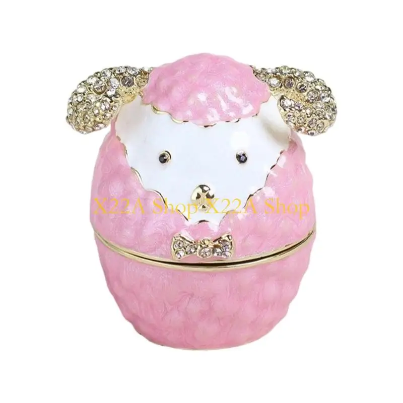 Unique Hand Painted Enamel Alloy Jewelry Holder 12 Zodiacs Signs Box Collectible Gift