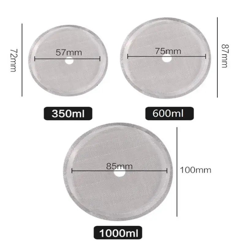 【HG】Stainless Steel French Press Filter Screens Reusable Fine Mesh For Home Coffee Brewing