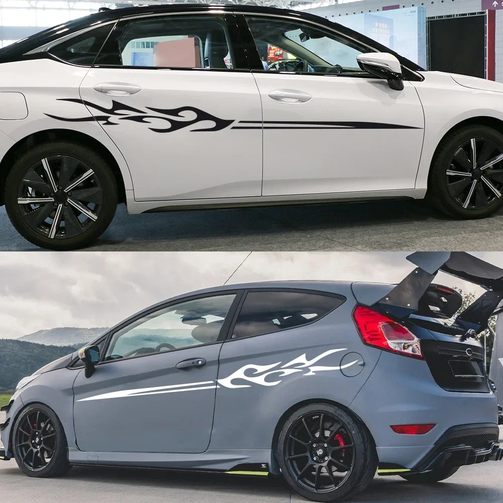 ملصق سيارة لفورد فييستا طقم جانبي للباب التلقائي شارات PVC مقاومة للماء من الفينيل لتزيين السيارات ملحقات السيارة الخارجية