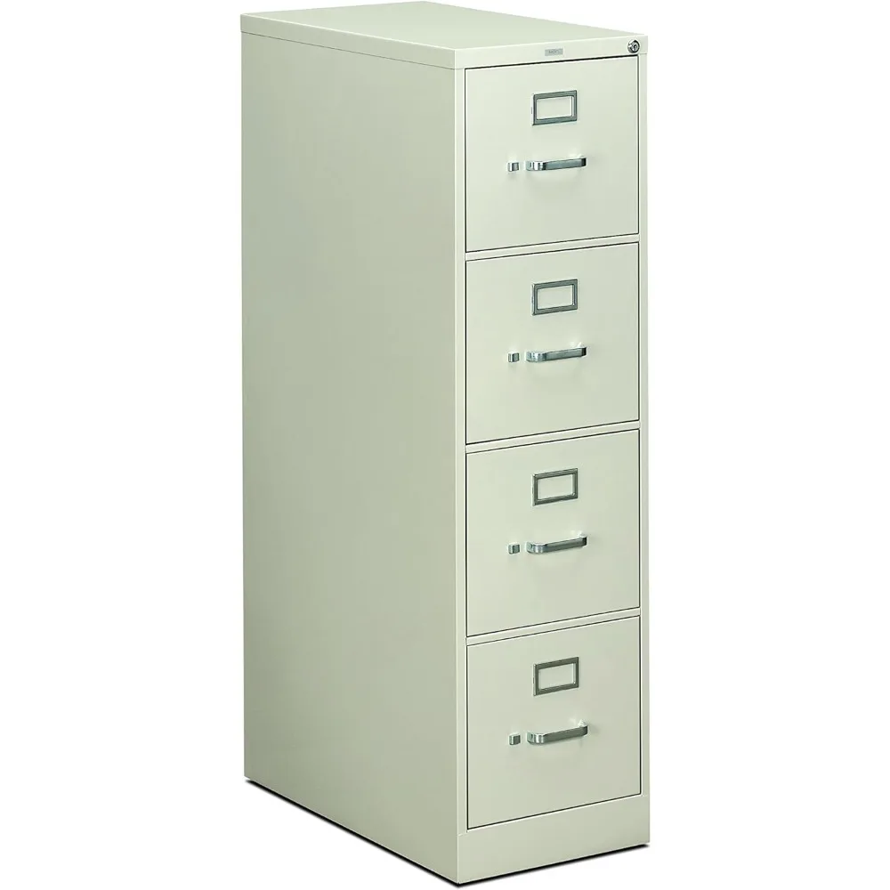 

310 Series Vertical File, 4 Letter-Size File Drawers, Light Gray, 15" X 26.5" X 52" Filing Cabinets