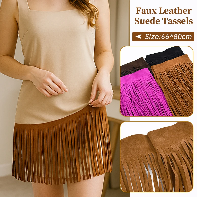 

1Pc 66*80cm Suede Long Tassel Fringes Sewing Clothes Lace Trim Curtain Decoration Trimmings Jacket Dress DIY Accessories