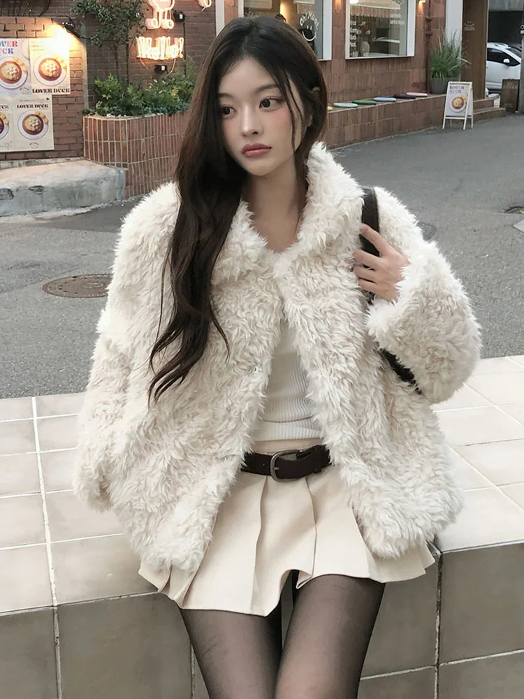 Stylish Thickened Cute Coat for Women Autumn Winter Beautiful Warm Cotton Clothes Korean Style Inner Wear Regular Fit