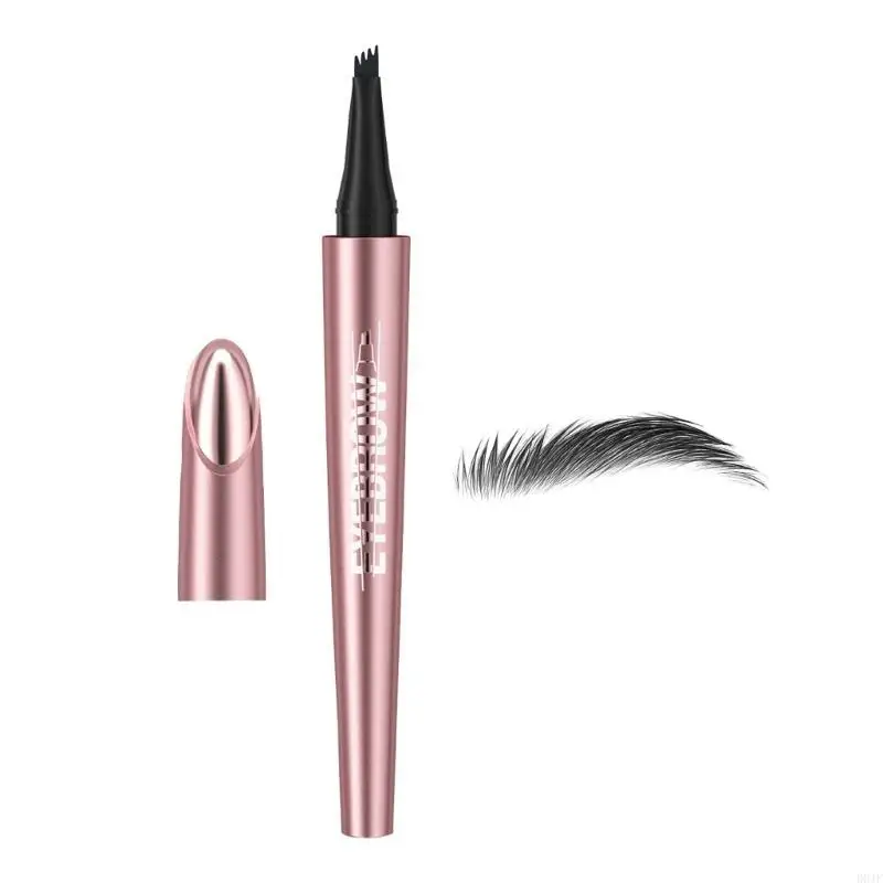 Crayon à sourcils imperméable durable stylo à sourcil liquide du stylo à sourcil avec 4 micro-fourchette pour recherche