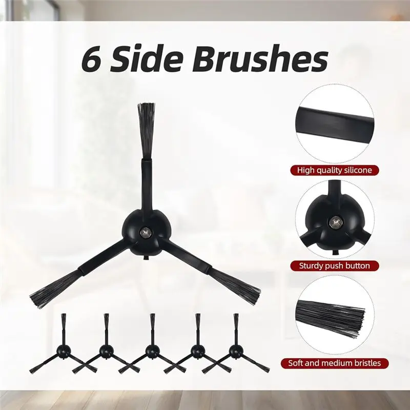 ABKJ-For Roborock Qrevo Master/ V20/ P10s Pro Robot Vacuum Cleaner Accessories Kit Main Side Brush HEPA Filter Mop Cloth