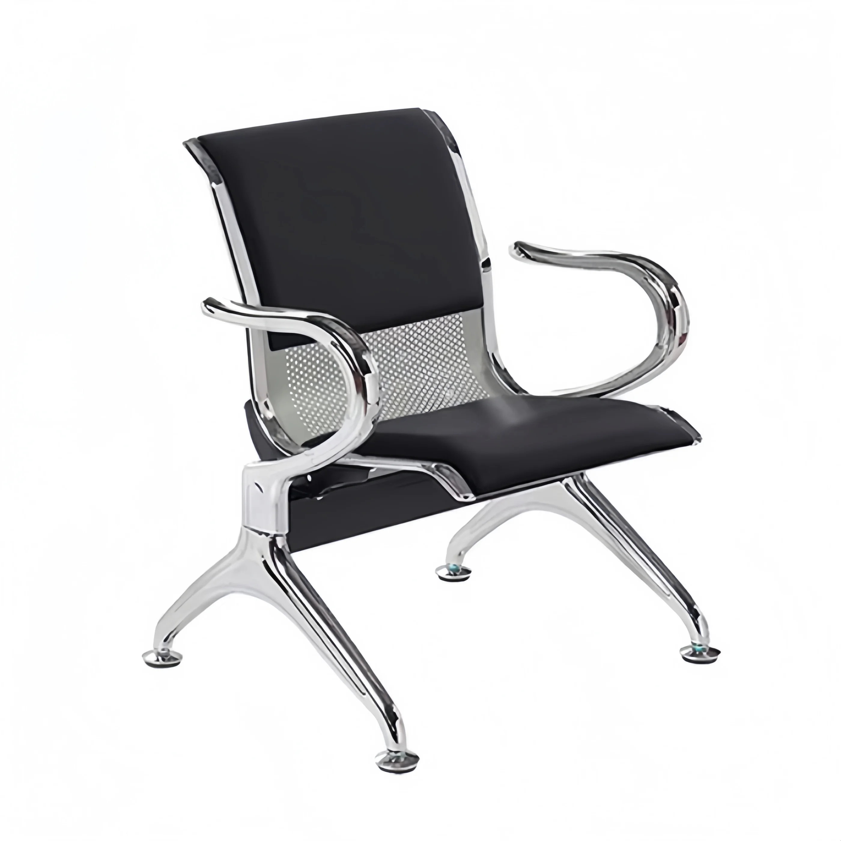 

&c Modern Durable 1-Person Outdoor Chair Row Chair with Cold-rolled Steel Material for Airport Hospital Car Station School Use