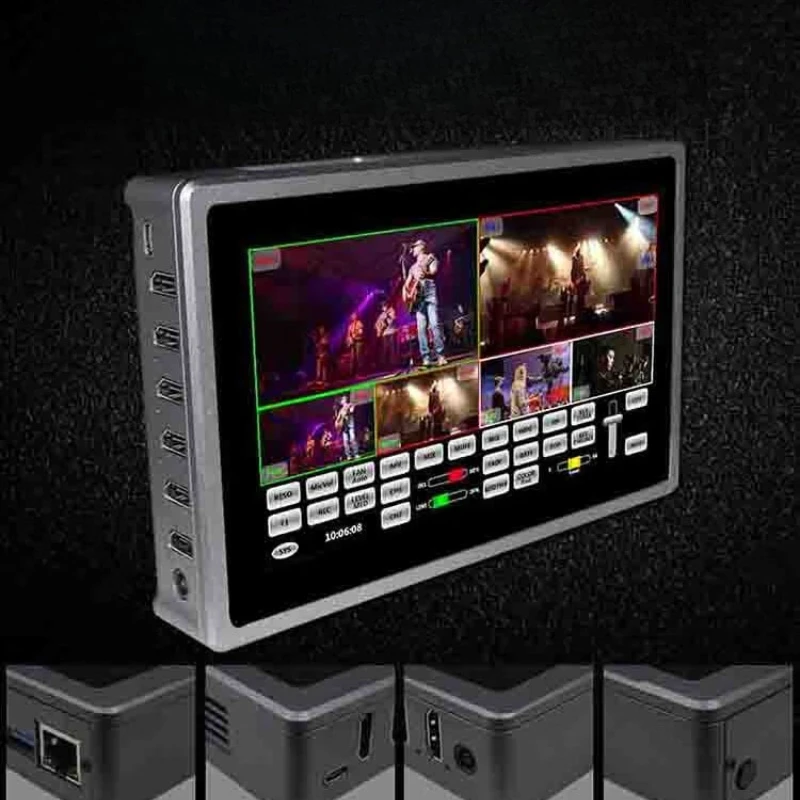 HDS8307 Micro 4-way Broadcasting Station Portable All-in-One Computer Virtual Keyout