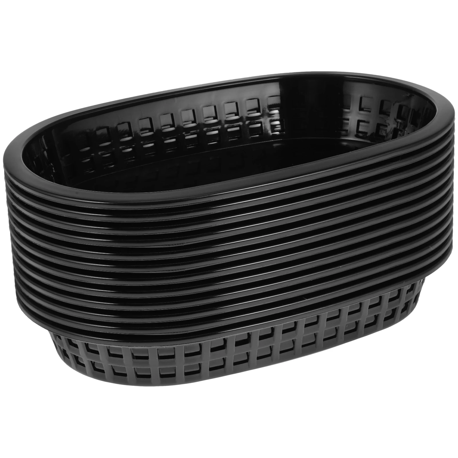 

Fast Food Basket Boat Shaped Hamburger Reusable Tray Baskets Trays French Fries Bin Restaurant Style Potato