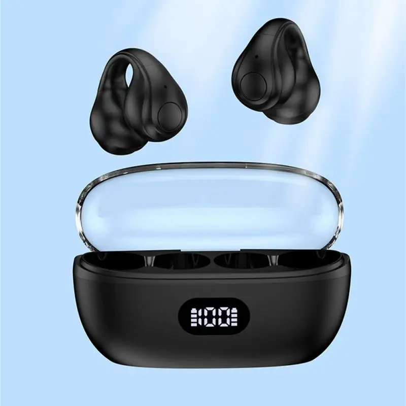 

Wireless Bluetooth Headset Digital Display Long Battery Life HIFI Stereo Sound Effect Stable Lightweight Ear Clip Earphones