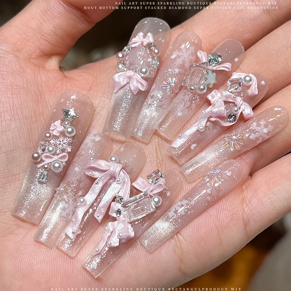 50Pcs 3D Pink Pearlescent Soft - Nail Art Pink Soft recension och pris