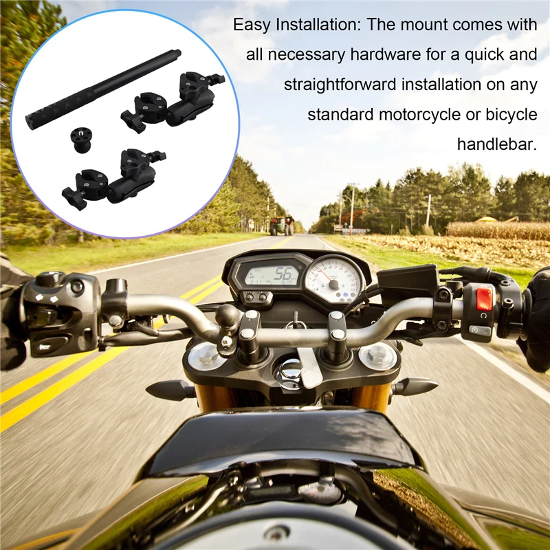 

For Insta360 One X2 DJI Motorcycle Bicycle Panoramic Selfie Stick Monopod Mount Handlebar Bracket For Gopro Accessory-B12B