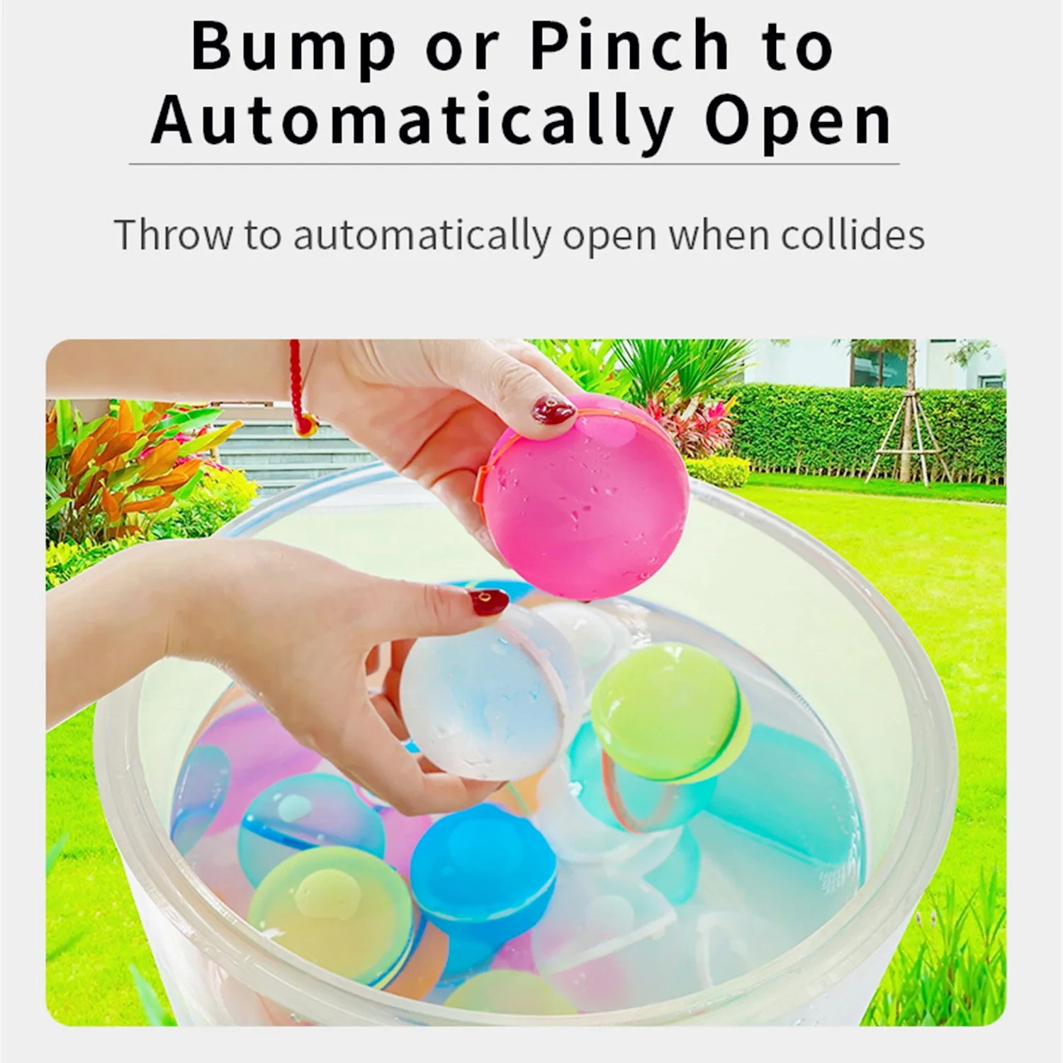Ballons d'eau magnétiques réutilisables, rechargeables, à remplissage rapide, auto-scellants, bombe à eau, boules anti-éclaboussures pour piscine d'enfants