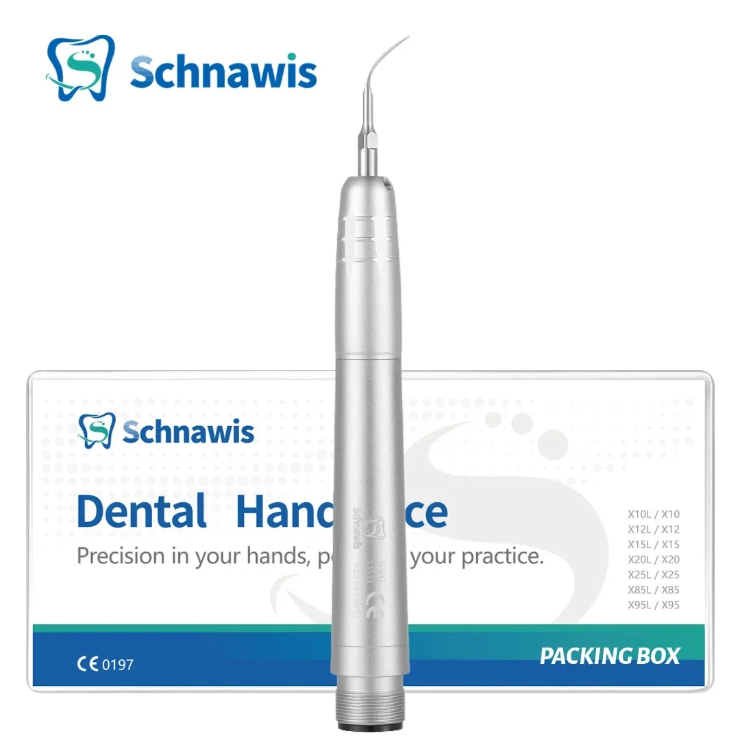 Schnawis Dental  Ultrasonic Scaler Handpiece Air Scaler Handpiece Sonic Scaler Tooth Cleaner With 3 Tips 2/4 Hole Dentistry Tool