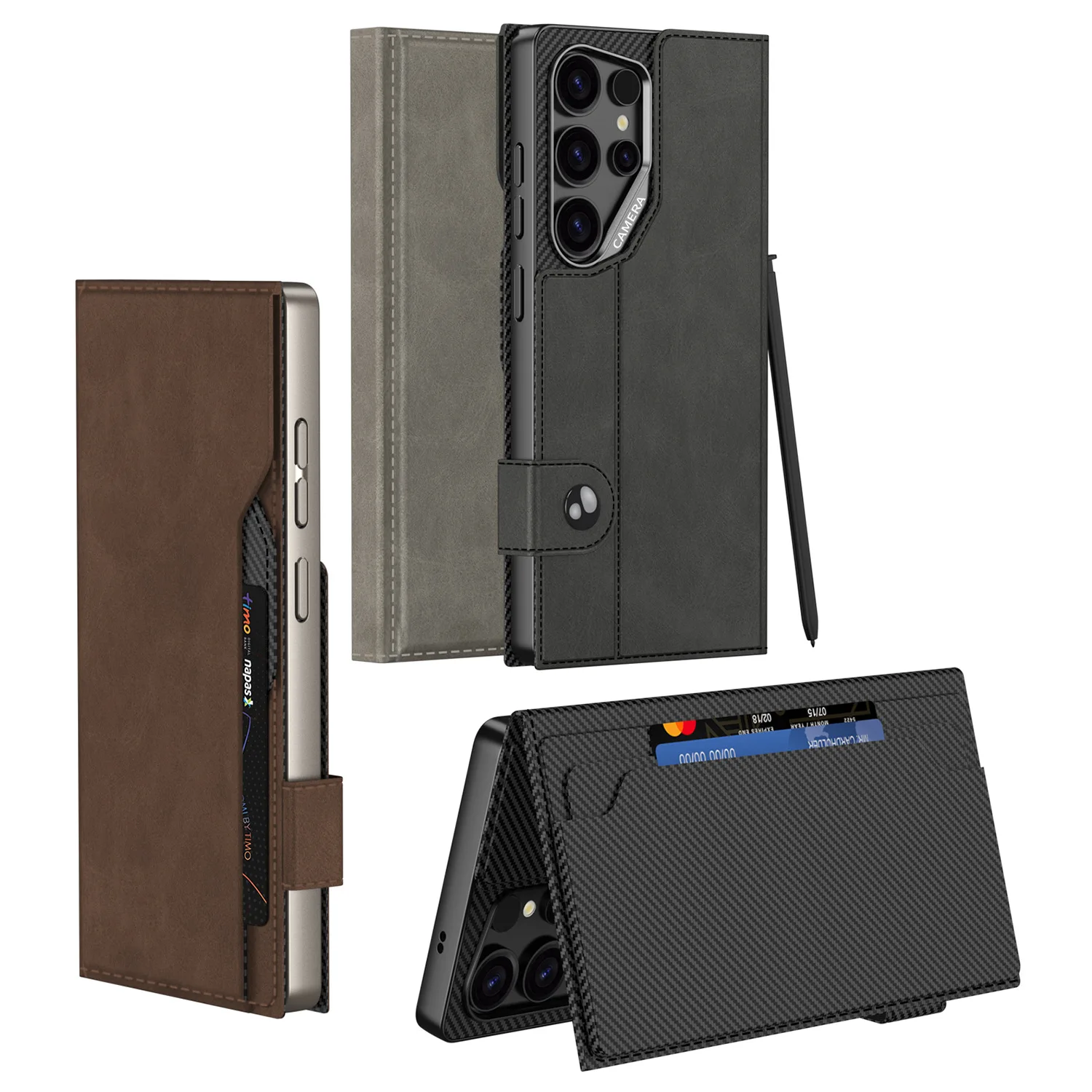 

[business] plain leather cover hot-selling Japan South Korea style phone case for Samsung SM-S25Ultra/SM-S24Ultra/SM-S23Ultra