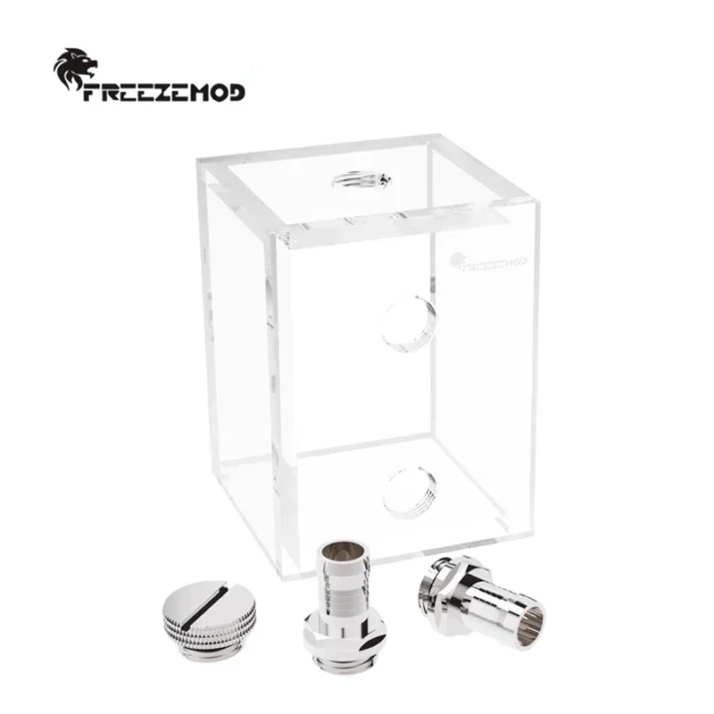FREEZEMOD Mini Small Reservoir Fully Transparent For Computer/Laptop Watercooling, Acrylic Body, GQSX-T2