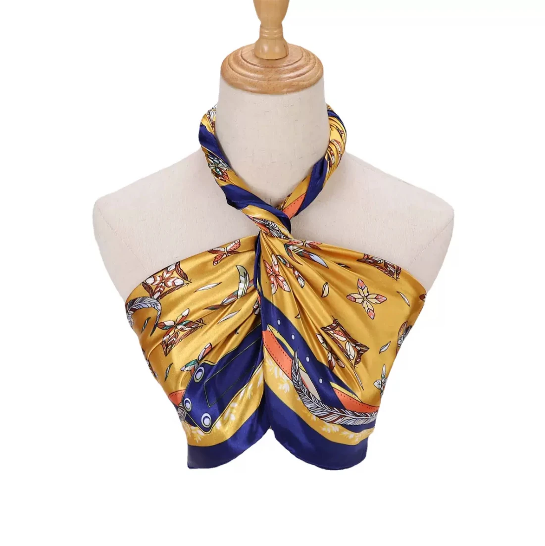 Foulard Carré en Soie pour Femme, Écharpe du Moyen-Orient Dubaï, Europe et États-Unis, Écharpe Transfrontalière, Tous, 90x90cm