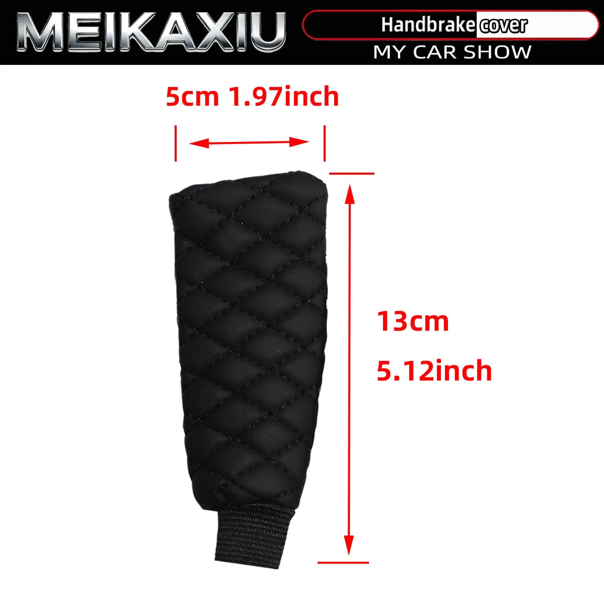 A 3D PU Leather Embroidered Car Handbrake Grip Handle Cover for the Handle. Car Decoration Item Suitable for All Seasons.