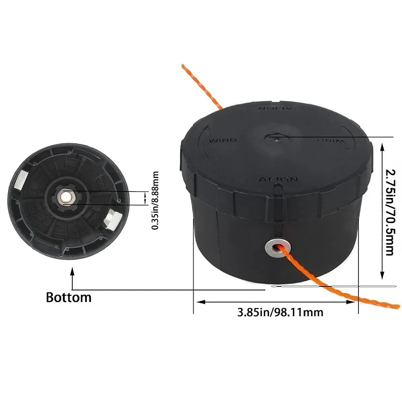RMI-01 Weed Eater Trimmer Head Replacement for Milwaukee M-18 String Trimmers 49-16-2714 49-16-2748 Weed Eater Head Attachments