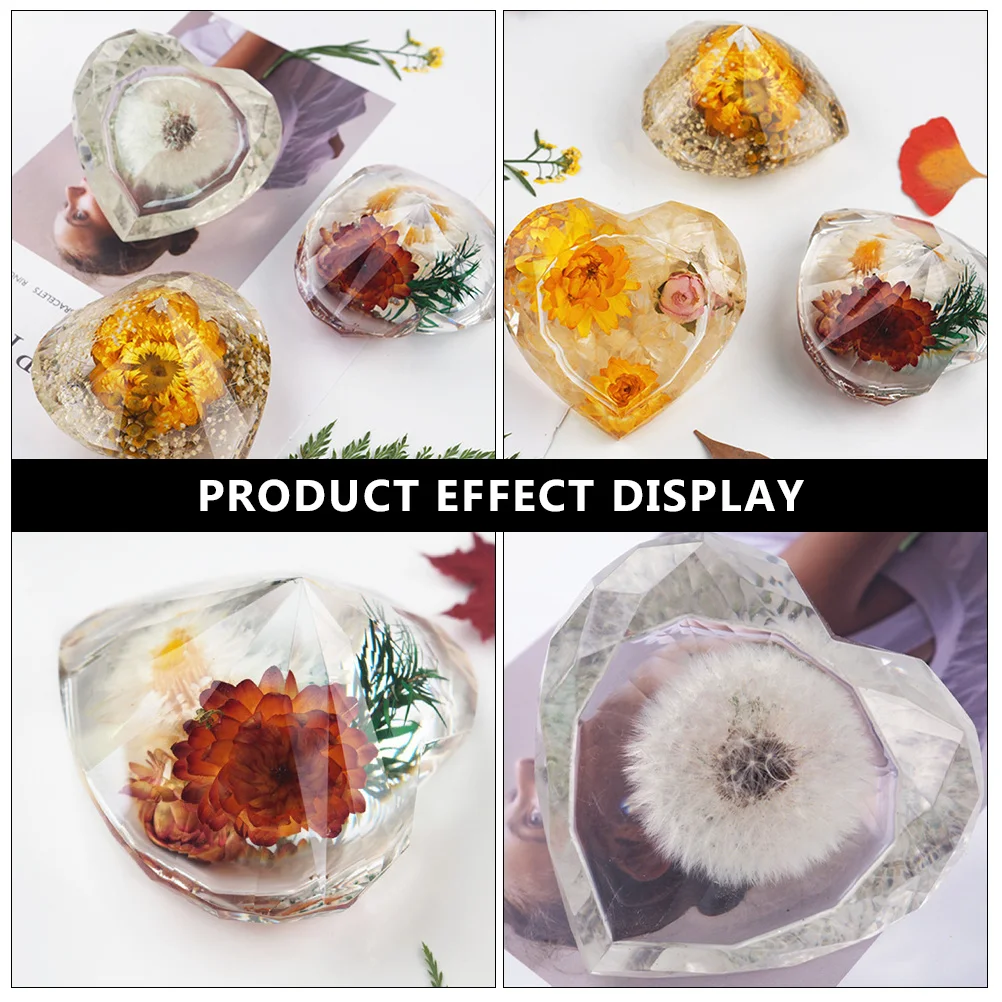 

DIY Diamond Heart Shaped Silicone Mold Gift Casting Mould Handmade Artware Tool 1Pcs Silicone Mold DIY Handmade Art Mould