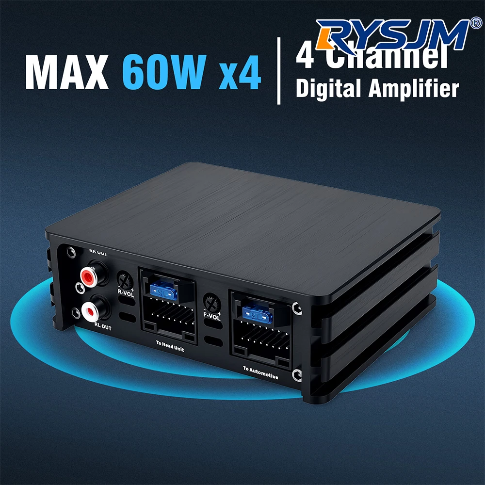 

4*60W Car Power Amplifier Non-Destructive Installation DSP Car Audio Speaker 4 Channel System Dedicated for Android Large Screen