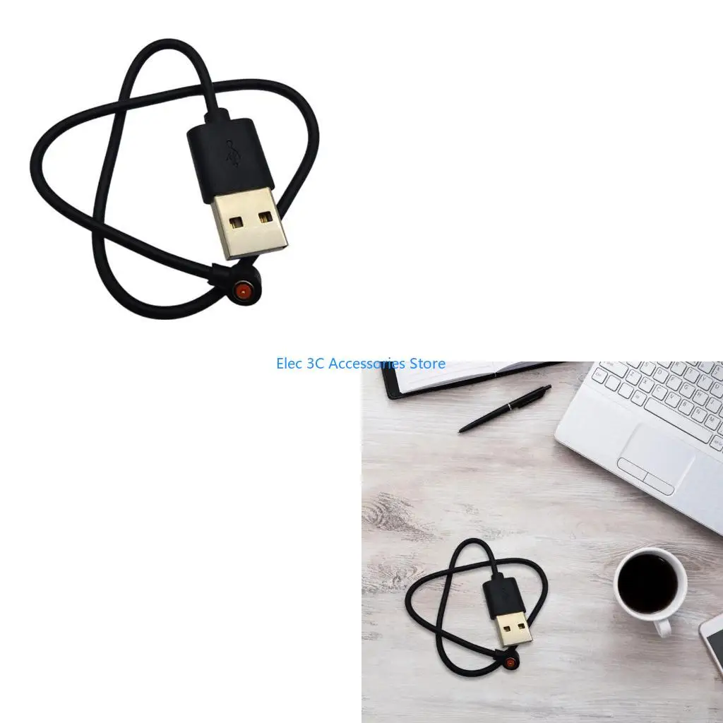Y51A Charging Cable USB Charging Cord for 4mm Distance Wear Resistant Travel Charging Wire 30cm in Length