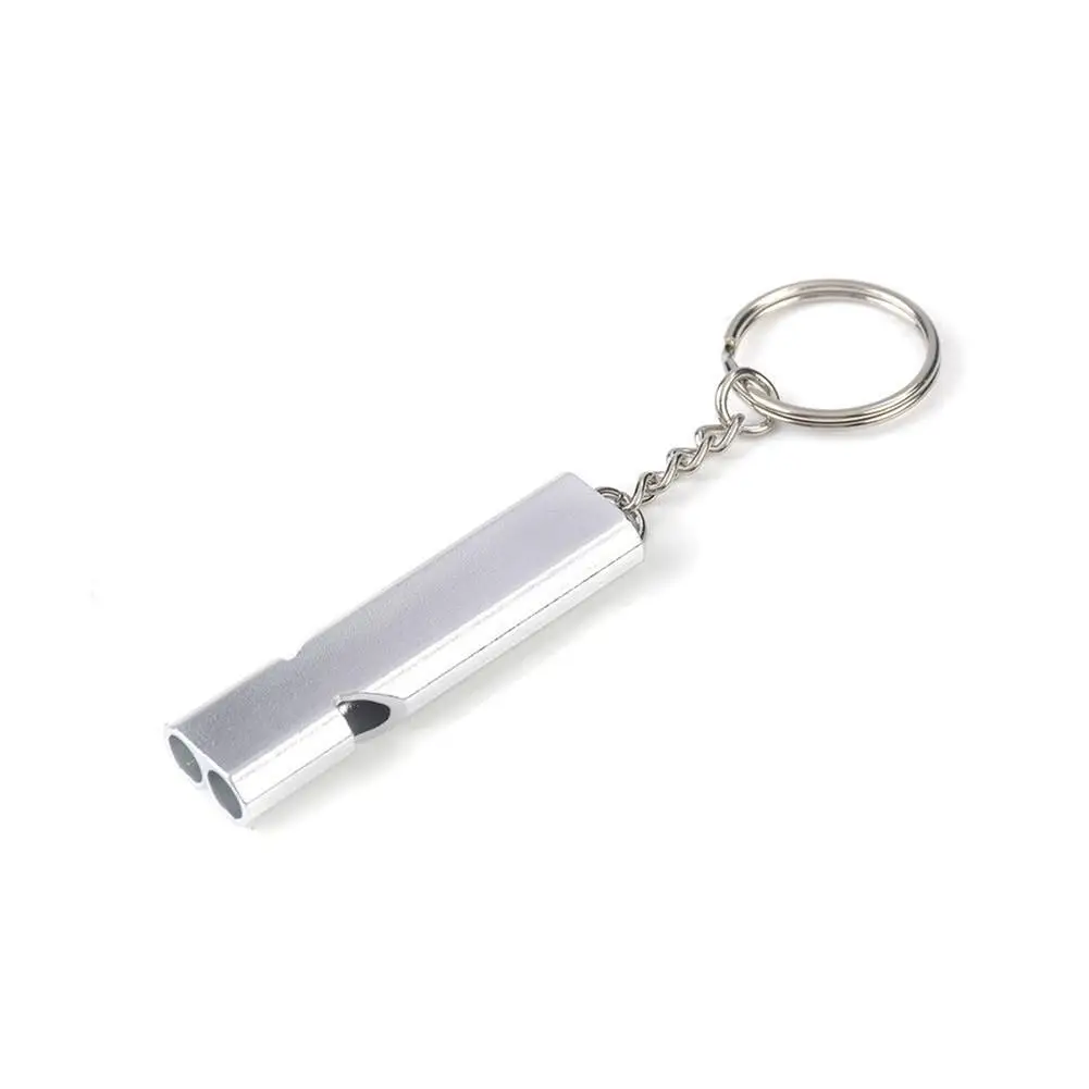 Outdoor Survival Whistle Aluminium Dubbele Buis Dubbele Frequentie Hoog Volume Wandelen Camping EHBO Fluitje Buitenshuis Tool