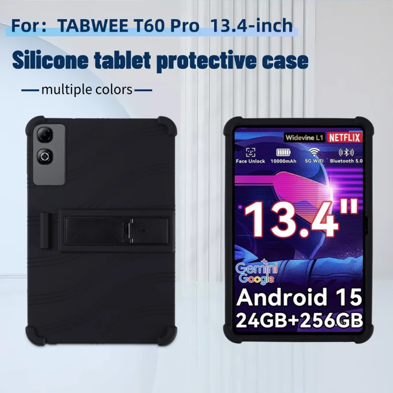

For TABWEE T60 Pro Tablet 13.4-inch Eco-Friendly Silicone Tablet Case - Soft Shell Design, Shockproof & Durable Protection