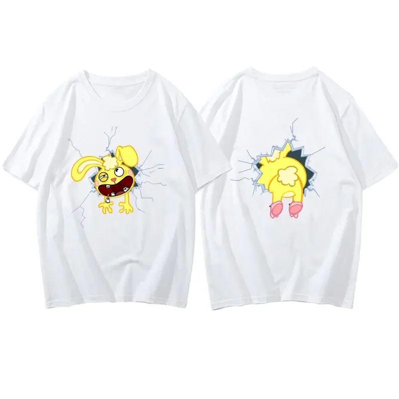 New Arrival HAPPY TREE FRIENDS Toothy Lumpy Petunia Nutty Sniffles Flippy Cartoon Printed shirt Humor Homework Is Pain Graphic