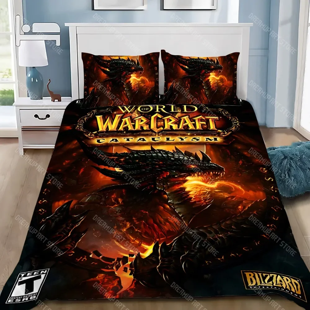 

Горячая игра Worlds of Warcrafts, пододеяльник, наволочка, комплект постельного белья для взрослых, мальчиков и девочек, украшение для спальни, детский подарок, одинарный, двойной