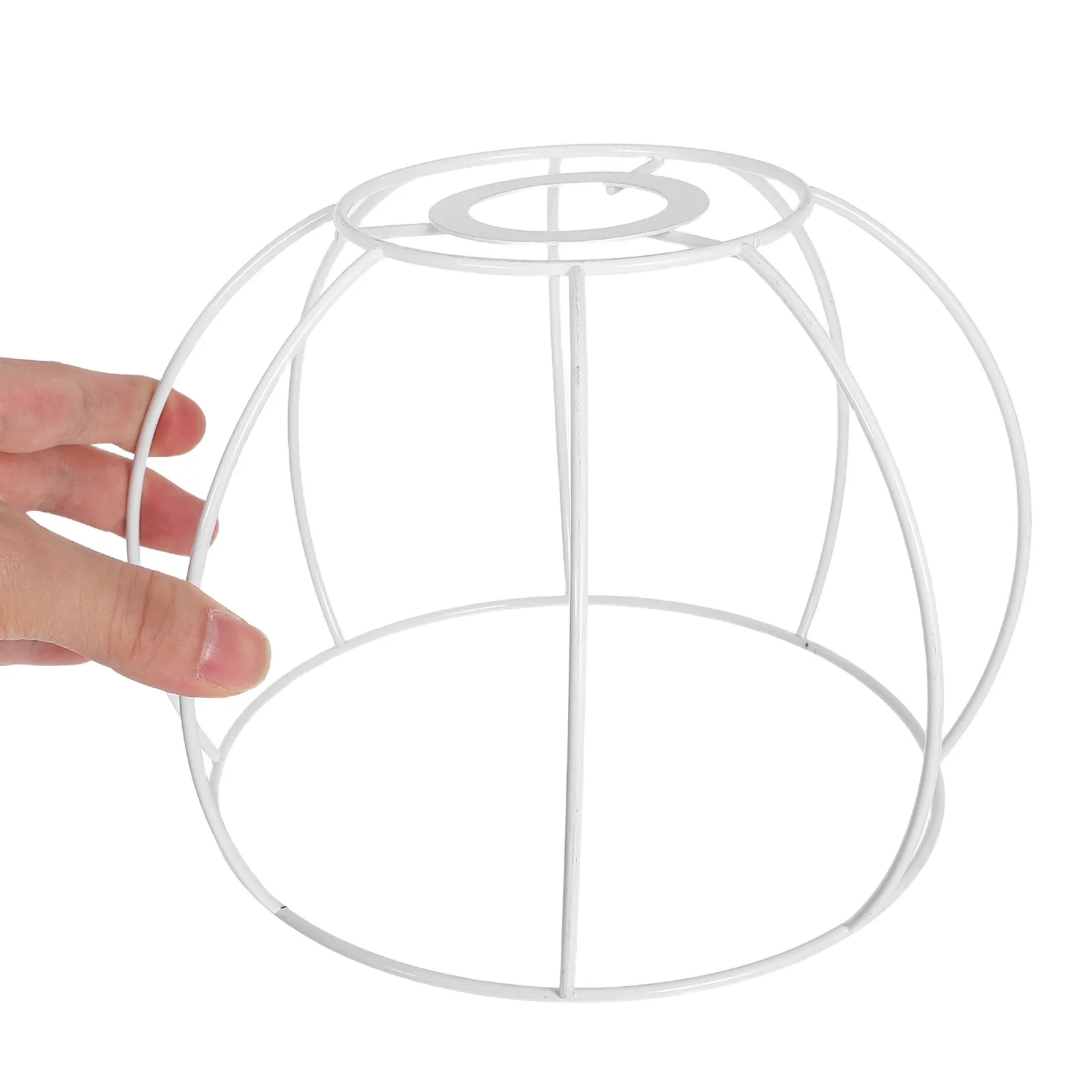 Metal Wire Lampshade Frame Round DIY Lamp Cage for Table Bedside Pendant Chandelier Lamp Shade Bulb Guard Iron Lampshade Cage