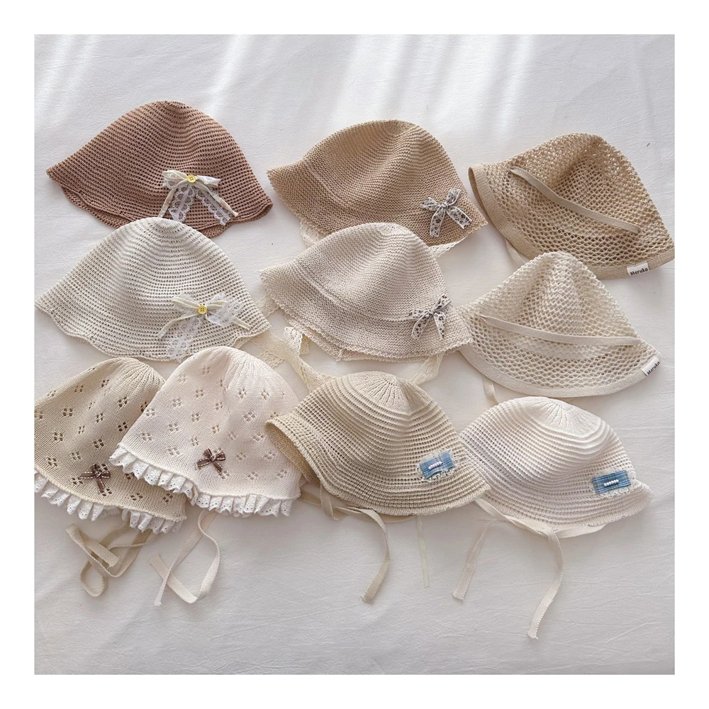 

Новая летняя детская солнцезащитная шляпа MILANCEL, соломенная шляпа для девочек с милым кружевным бантом и ремешками, дышащая детская панама для пляжного отдыха