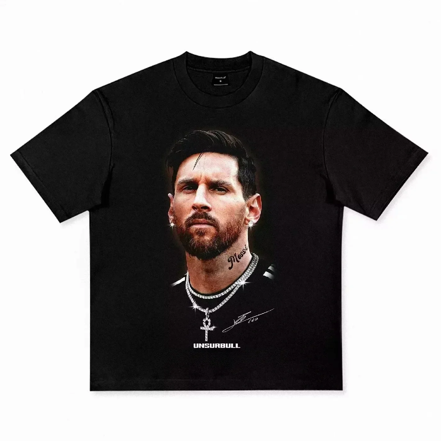 

Summer T-shirt Street Neymar Messi Cristiano Ronaldo Football Superstar Super Fashion Printed Short Sleeve Unseix T-shirt