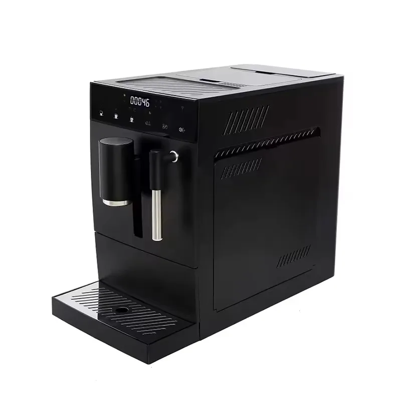 

Professional Fully Automatic 19 bar 1.6'' LED Touch Display Bean to Cup Espresso Coffee Machine with Steam Rod