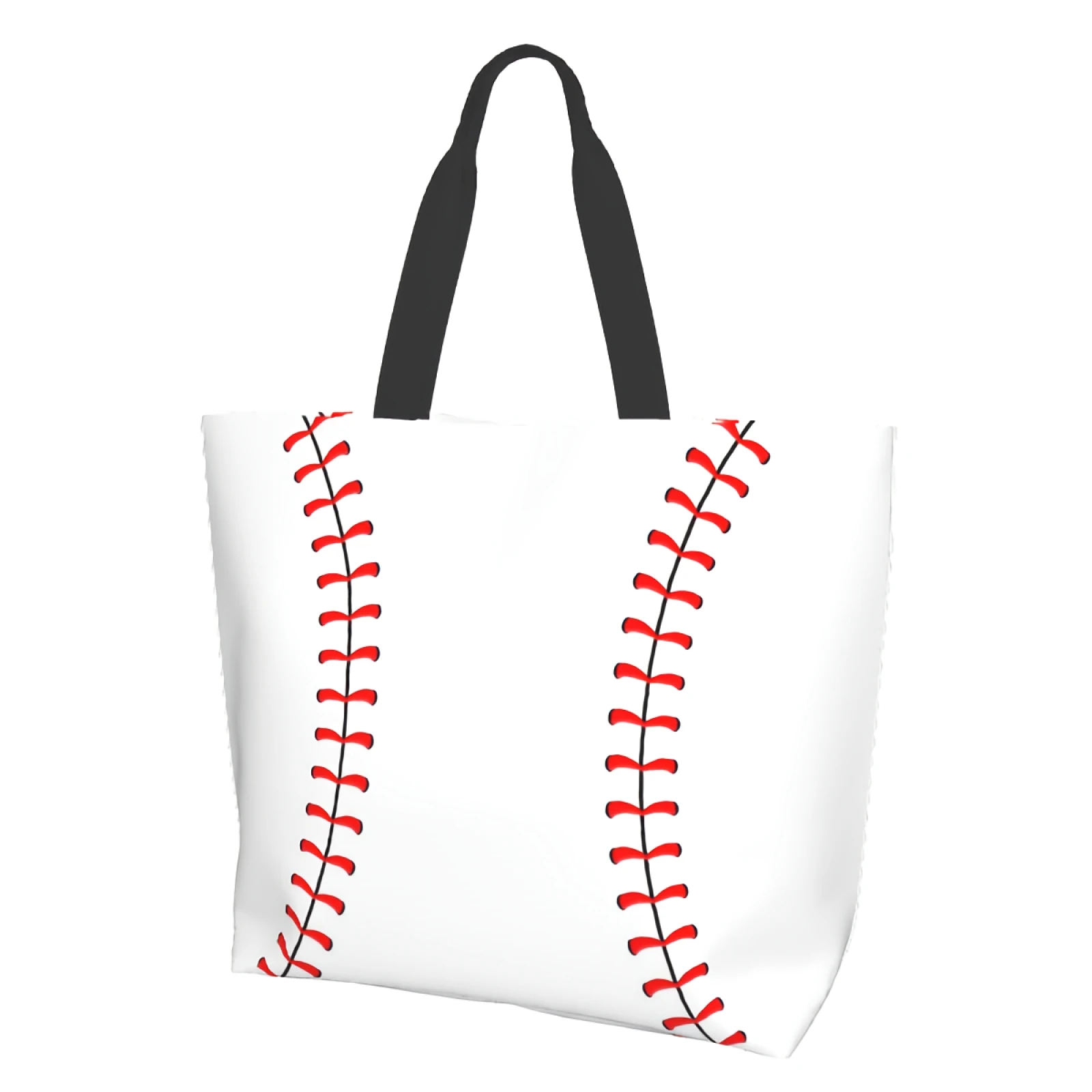 Baseball Extra Large Grocery Bag Reusable Tote Bag Shopping Travel Storage Tote Lightweight Washable Shoulder Bags Handbag