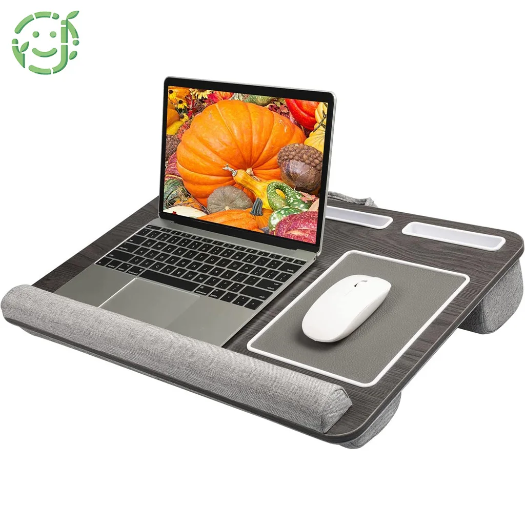 

JQ Lightweight Bamboo Laptop Stand Table Lap Desk Pillow With Tablet Pen Phone Holder