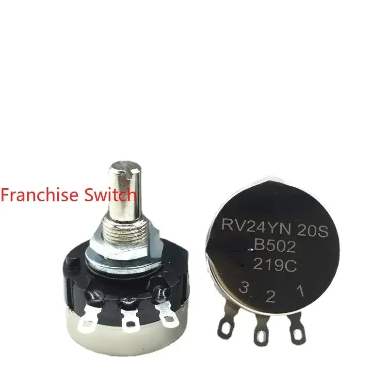 

10PCS Original Genuine Potentiometer RV24YN20SB502 Single Circle Carbon Film 20 Round Shaft