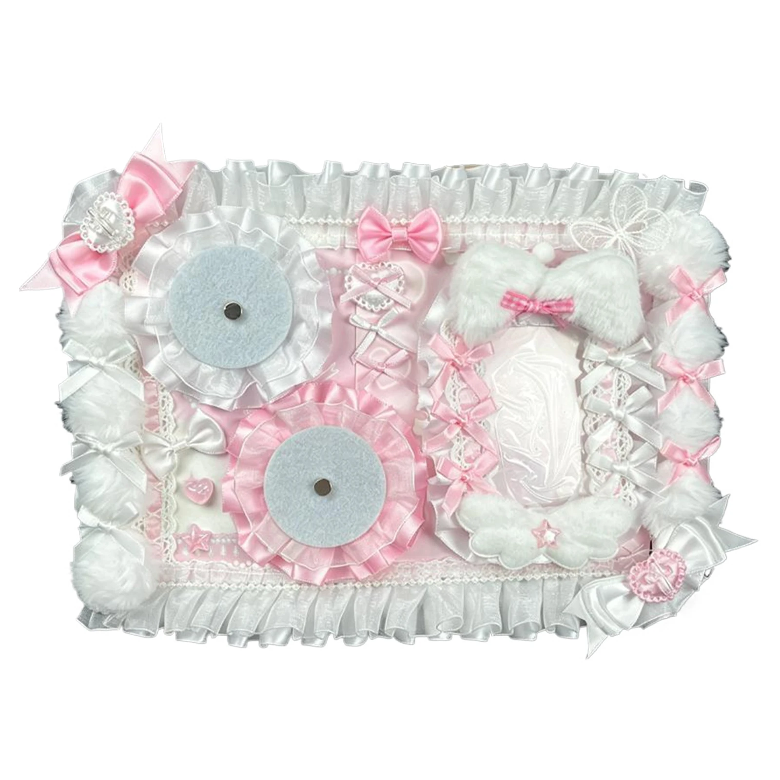 Pin Badge Organizer Ita Board Display Stand Multilayer Lace Decoration Felt Magnetic Base Plush Tray