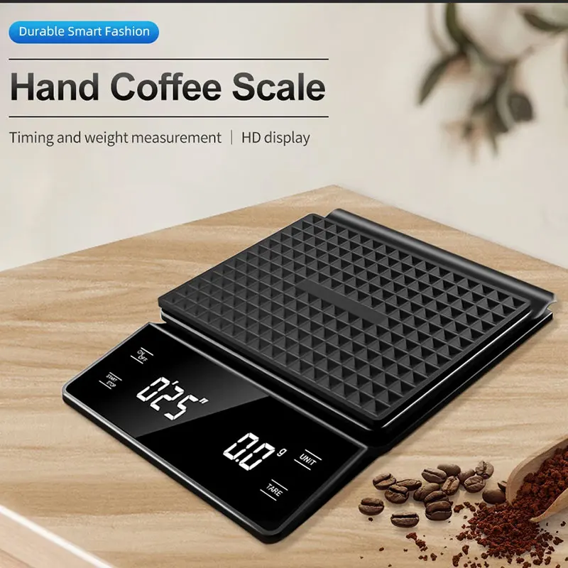Kitchen Tools Coffee Scale with Timer Digital Multifunction Weighing Scale 3kg/0.1g Pour Over Drip Espresso Scale LCD Display