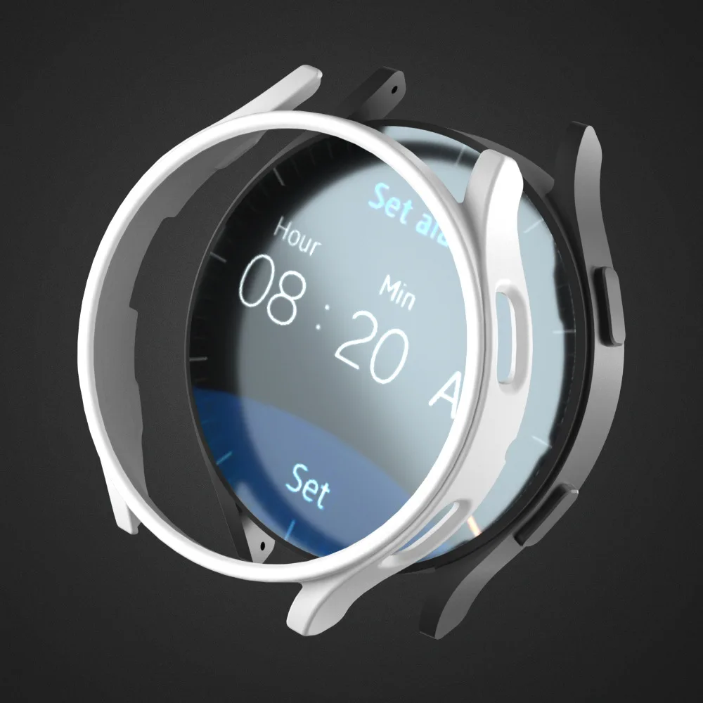 Casing pelindung lembut 360, sarung HP layar kaca Anti jatuh untuk Samsung Galaxy Watch 6/5/4 44mm 40mm penutup 6/5/4