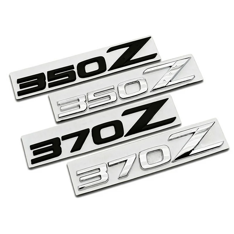 Emblema 3D Cromado Preto 350Z 370Z Adesivo de Letras para Porta-Malas Traseiro Nissan Fairlady Acessórios de Estilo Automotivo de Substituição