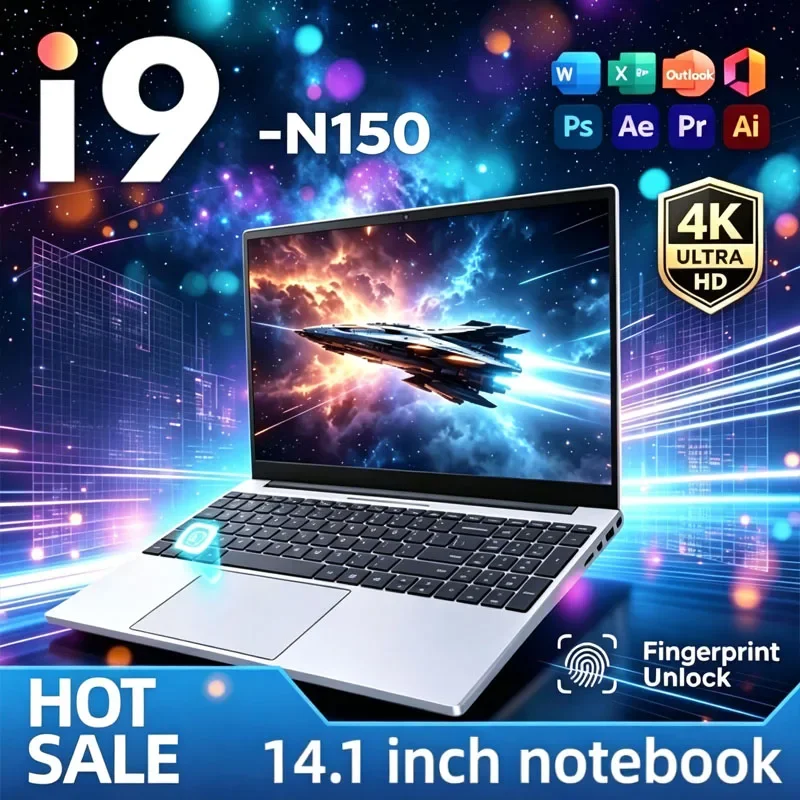 14.1 Intel Core I9 N150 Ultra Slim Laptop 4.2GHz 32GB RAM 2TB SSD Gaming PC Gamer Office HD Ultra 2 Sold 100K Similar Items Sold