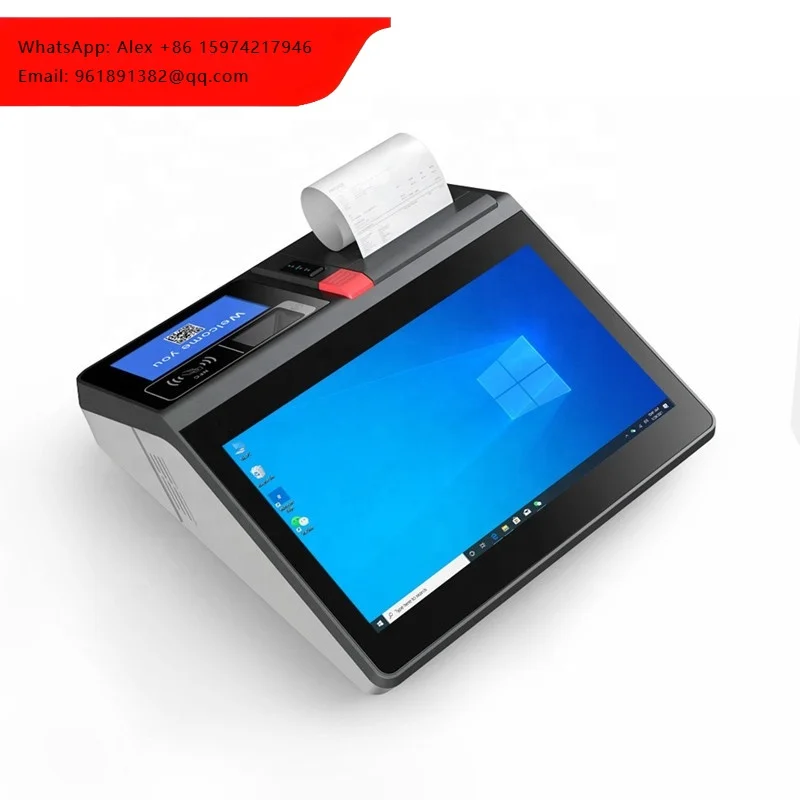 

11.6 Inch Windows Point Of Sale Terminal Offline Touch Screen All In One Cash Register Pos Machine System And Receipt Printer