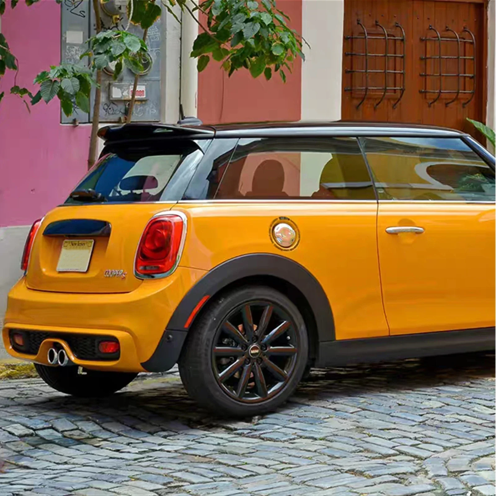 ل ميني كوبر خزان الوقود قبعات غطاء شقة نمط أفيري/أوراكل المواد ملصقات مائي أسود أحمر أبيض اللون F56 R56 F55 R55 R57