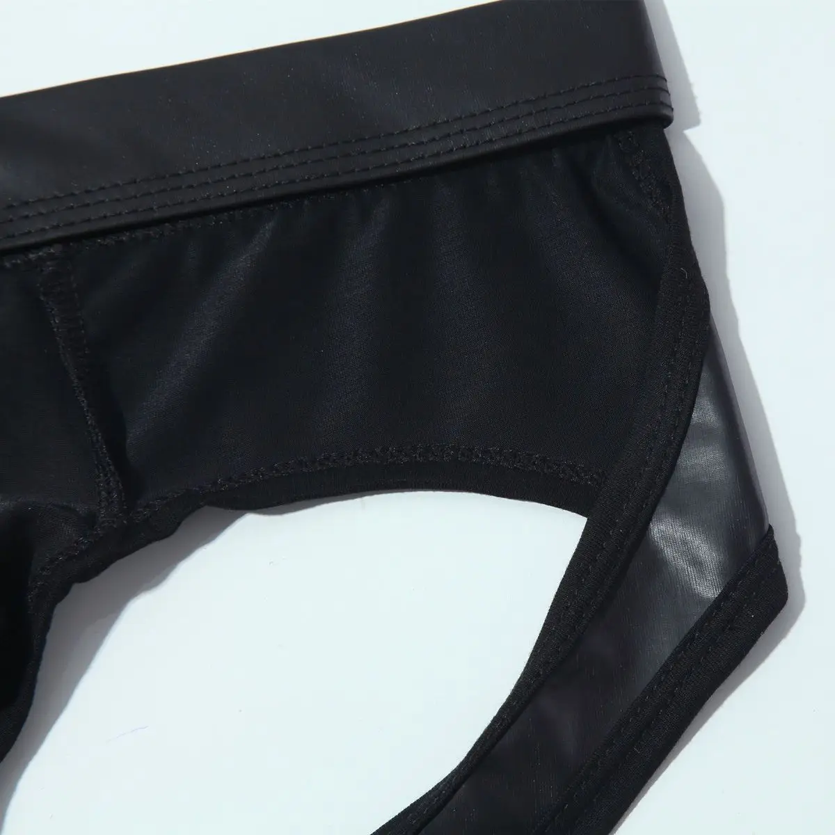 Jockstrap-Sous-vêtements sexy en cuir pour hommes, string masculin, string amissié sur le devant, tongs bombées gay, culotte en poudre Sissy, lingerie chaude, 7.0