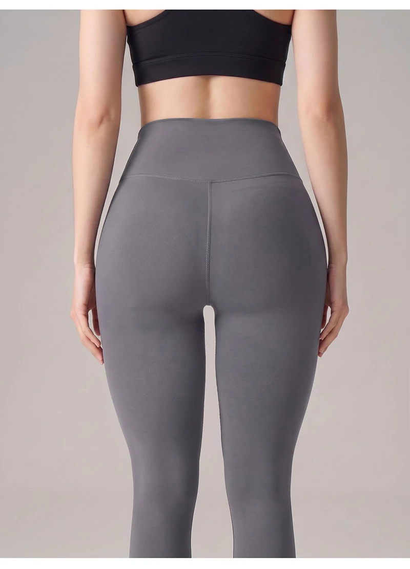 BIVIGAOS Autumn Fish Bone Waist Brushed Inside Sharkskin Leggings Women Light Fleece Tight Fit Slimming Sport Yoga Base Leggings