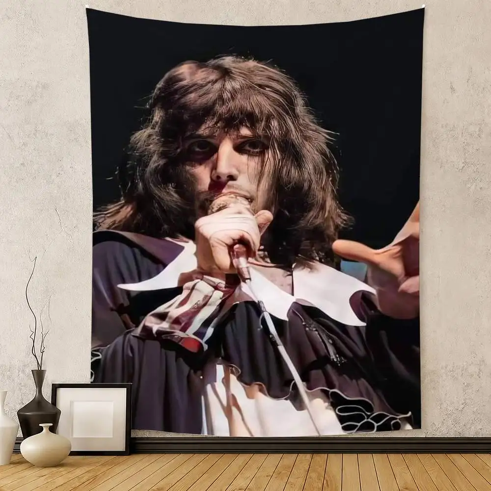 Freddie Mercury Queen Flag Digital Printing Banner for Garage Wall Out Door Decoration