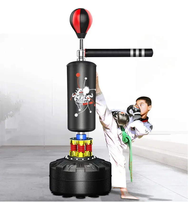 Muay Thai Training Equipment Rotating Boxing Speed Ball Vertical Household Reaction Target Adult Punching Bag